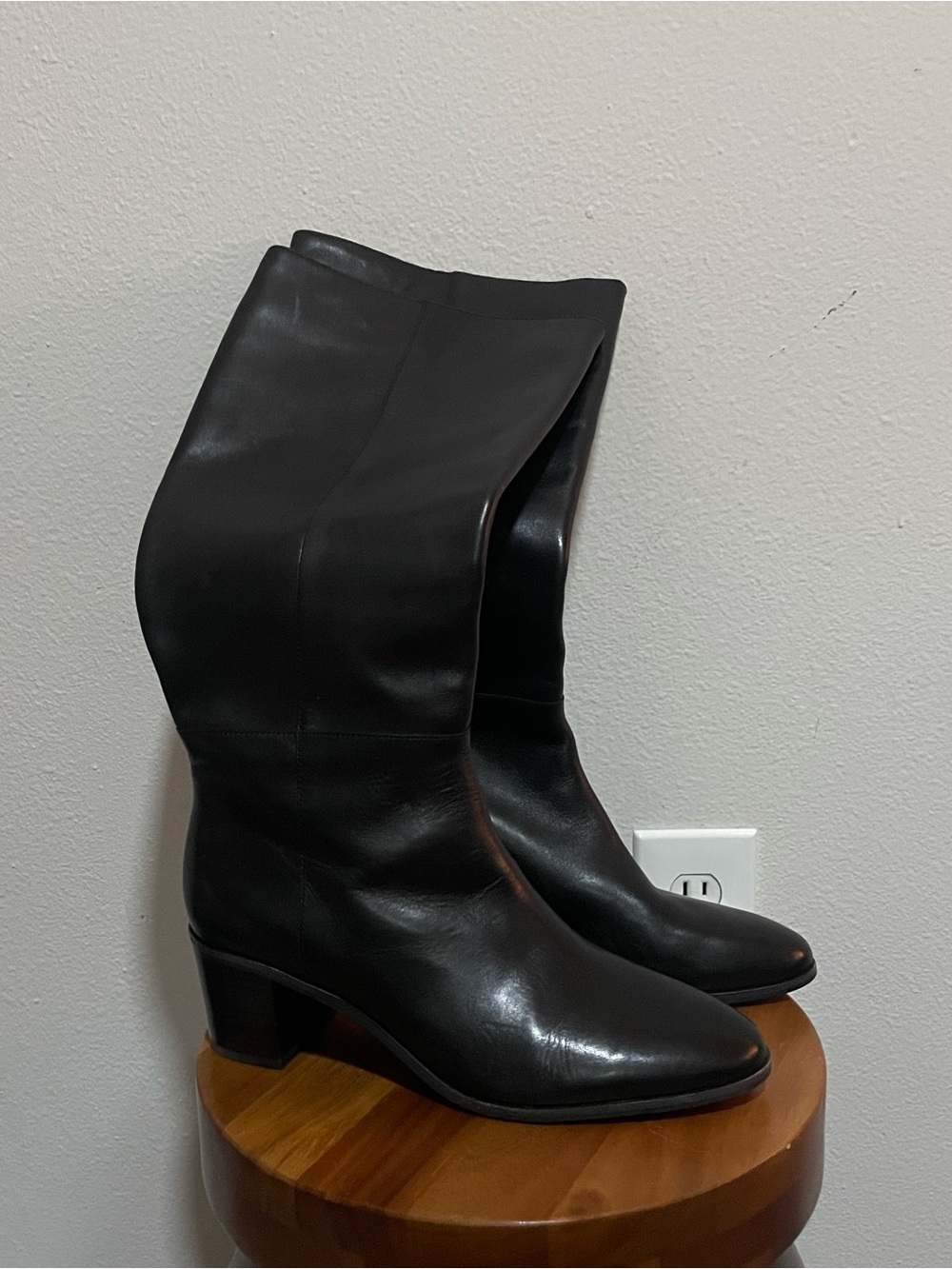 Madewell The Carlotta Black Tall Boots, Size 10 - Picture 2 of 7